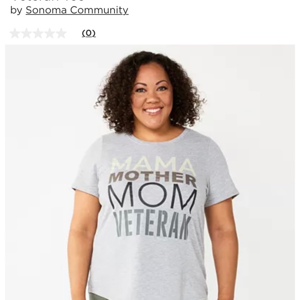 Plus Size Sonoma Community™ Mom Veteran Tee. NWT. Size 2x